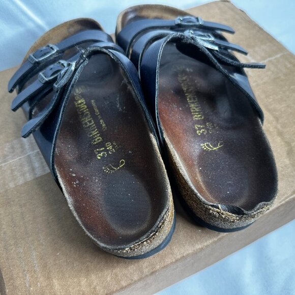 Women’s Birkenstock Florida Cobalt Blue Sandals Size 37 - RARE - Picture 4 of 8